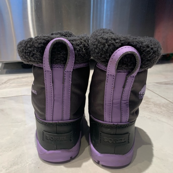 Sorel Purple Winter Ankle Boots - Picture 2 of 6